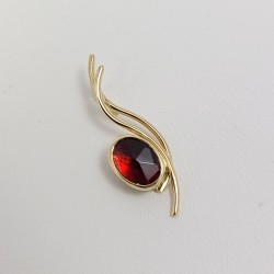 Pendentif or 750 millièmes Grenat de Perpignan