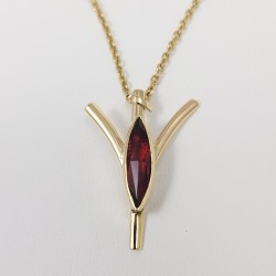 Pendentif La Creu® or 750 millièmes Grenat de Perpignan