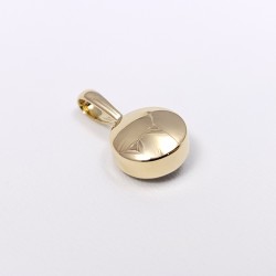 Pendentif or 750 millièmes Grenat de Perpignan rond