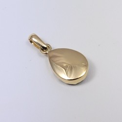 Pendentif or 750 millièmes Grenat de Perpignan poire